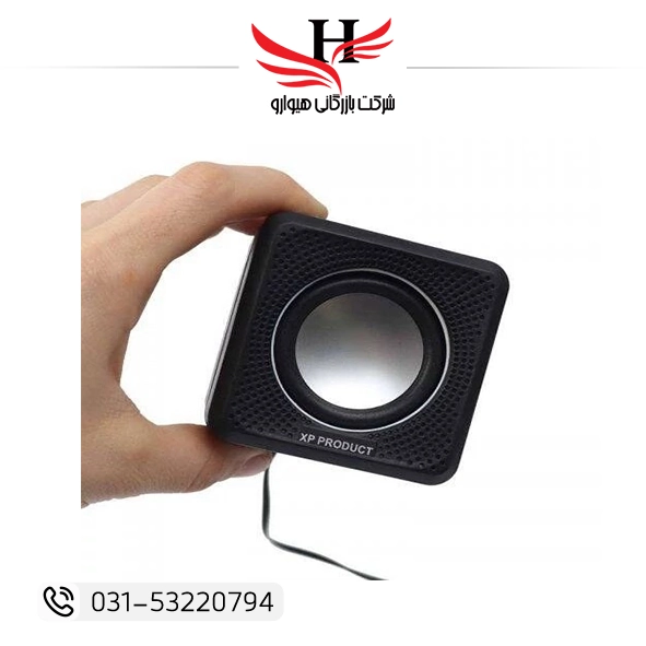 اسپیکر دو تکه لپ تاپی XP-SU34 مناسب لپ تاپ و کامپیوتر با اتصال USB و جک 3.5 میلیمتری، اسپیکر رومیزی XP Product مناسب استفاده روزمره و خرید عمده